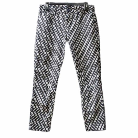 GAP Pants - GAP SLIM CITY DIAMOND PATTERNED CAPRIS